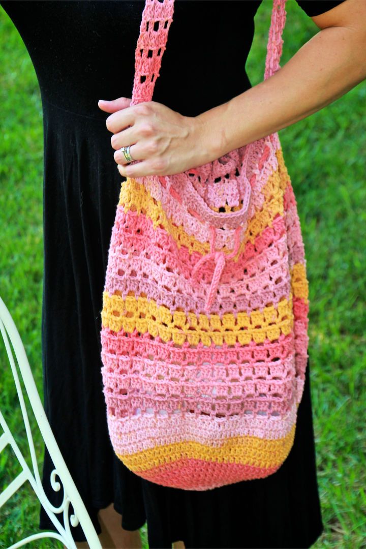 Crochet Boho Market Bag Free Pattern