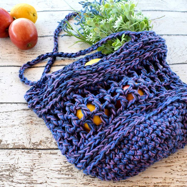 Crochet Tricolor Market Bag Pattern