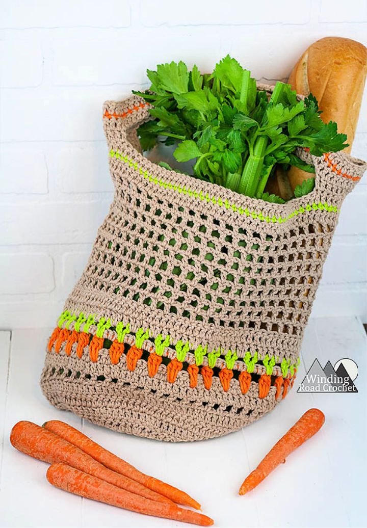 Crochet Vegetable Market Bag
