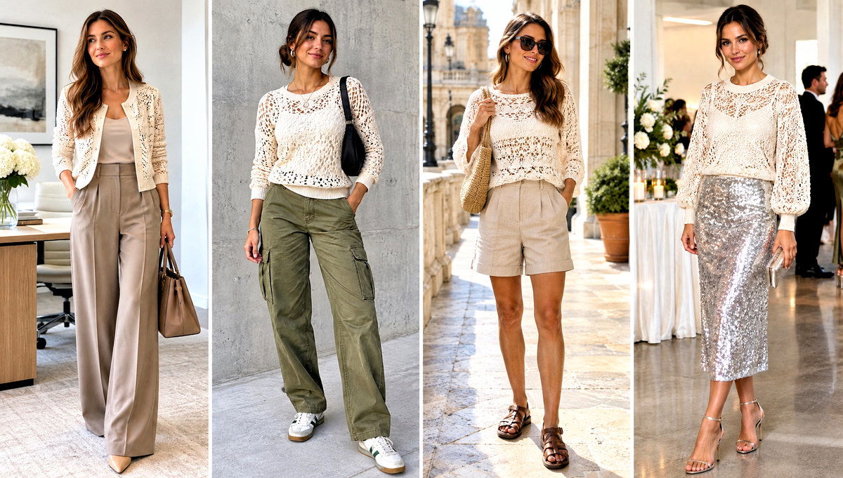 18 Adelaide Lace Crochet Sweater Outfit Ideas for Spring