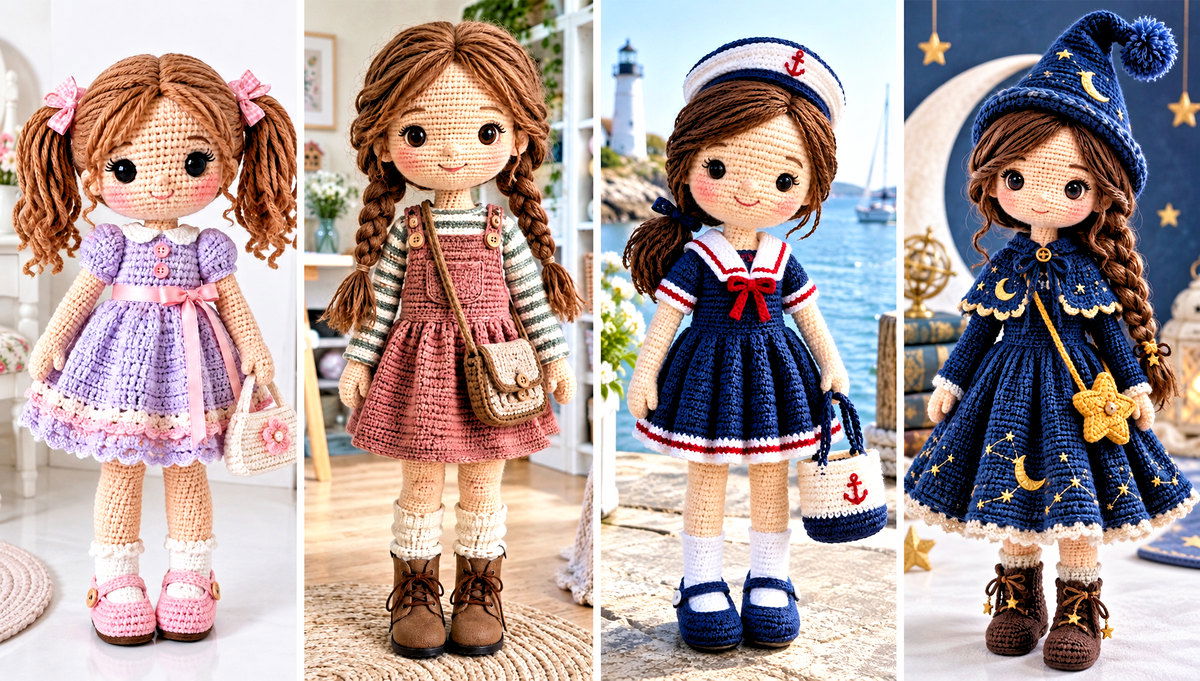 24 Amigurumi Crochet Doll Dress Outfit Ideas for Play