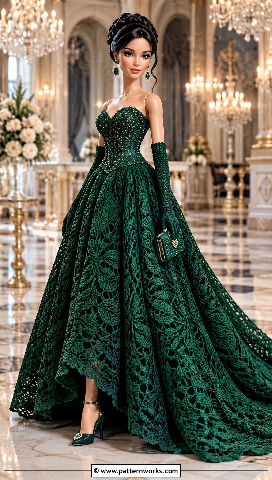 Barbie Crochet Formal Ball Gown Outfit - 18 barbie crocheted clothes and outfit ideas