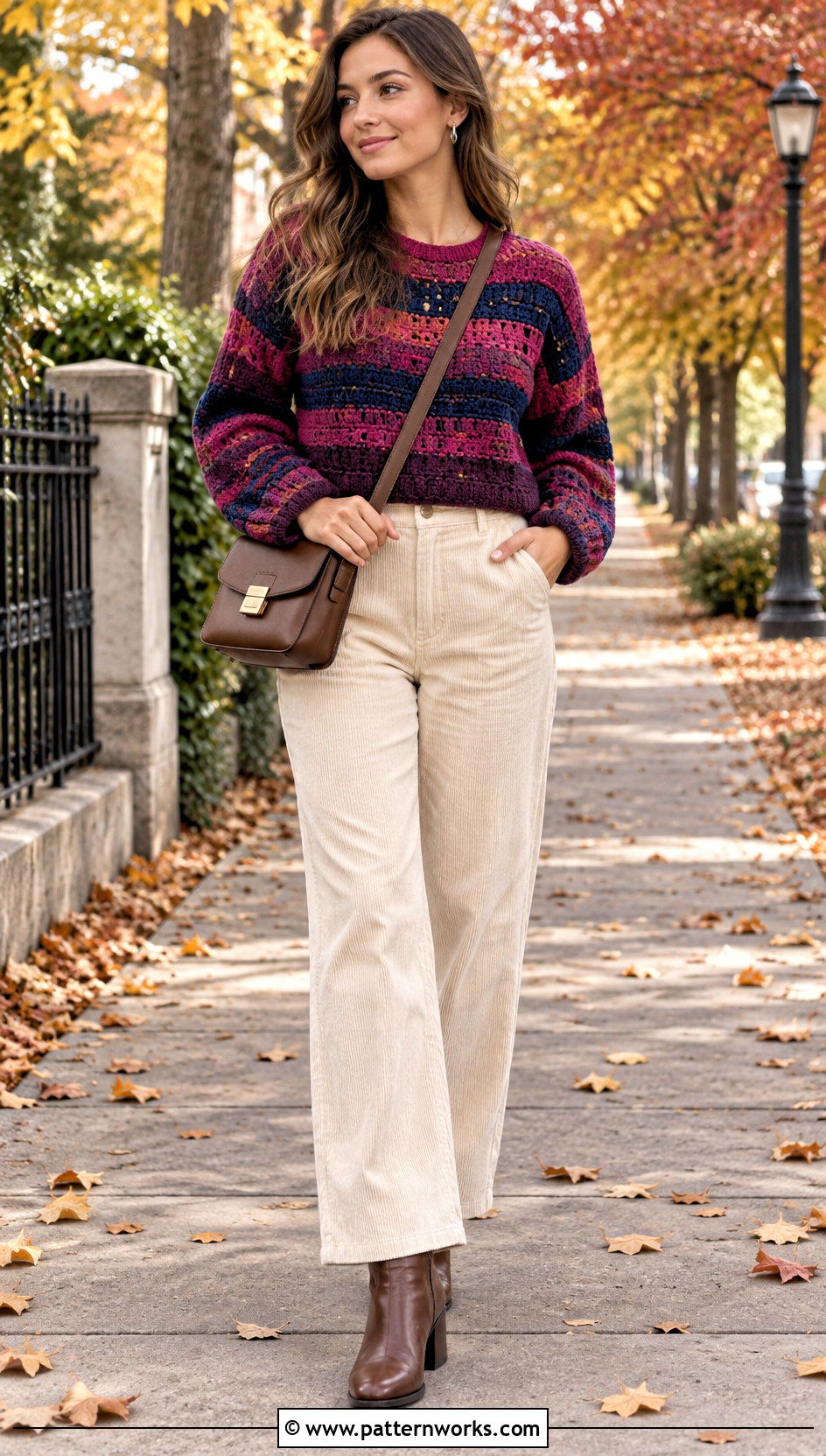 Bisexual Crochet Sweater Top With Corduroy Pants - 24 bisexual crochet top outfit ideas