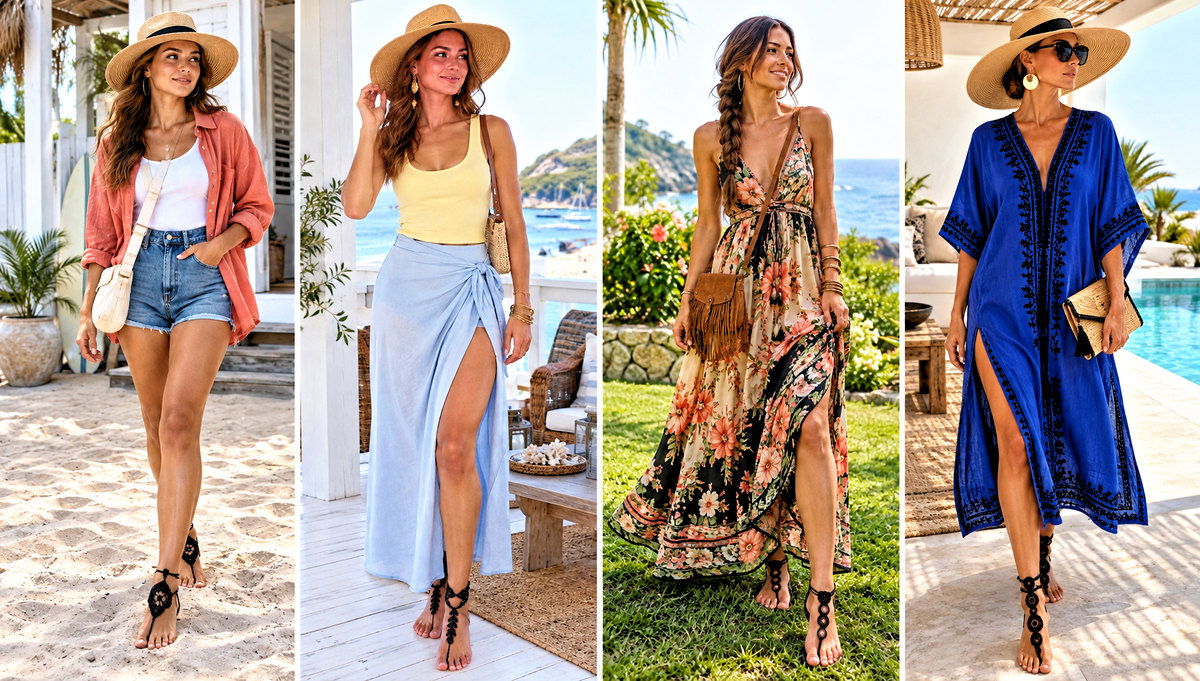 18 Black Crochet Barefoot Sandals Outfit Ideas for Summer