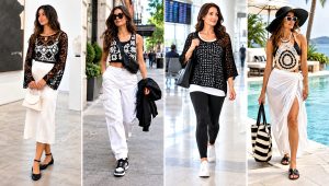 30 Black and White Crochet Top Outfit Ideas for Warm Days
