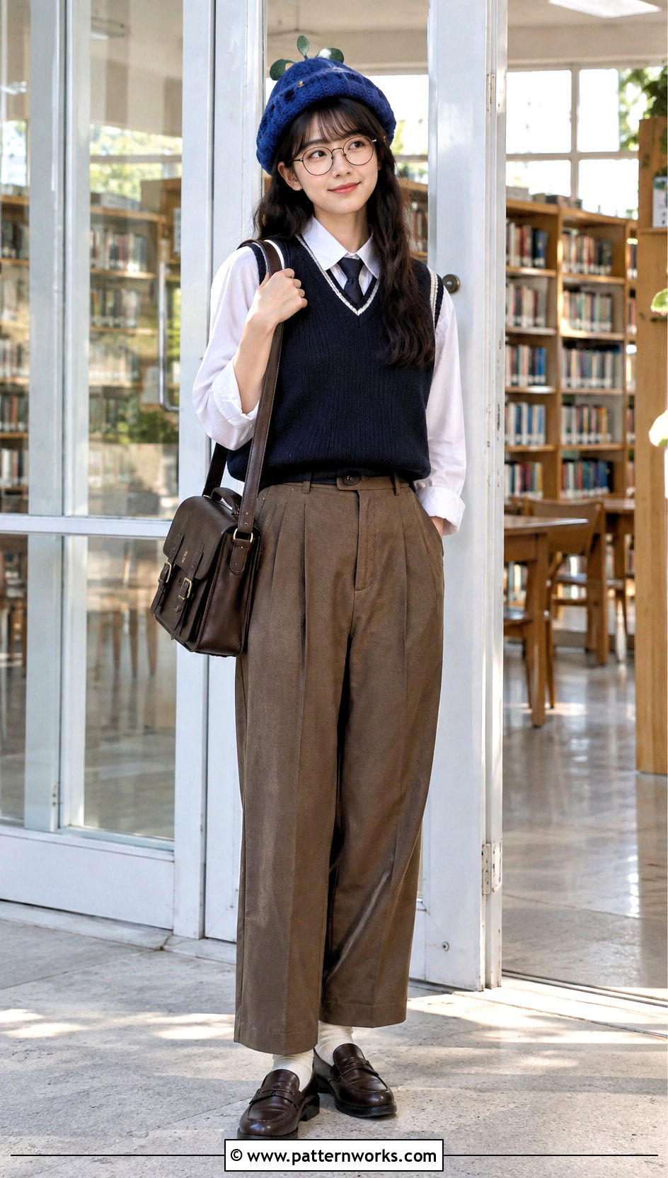 Blueberry Crochet Hat Outfit With Sweater Vest And Trousers - 30 blueberry crochet hat outfit ideas