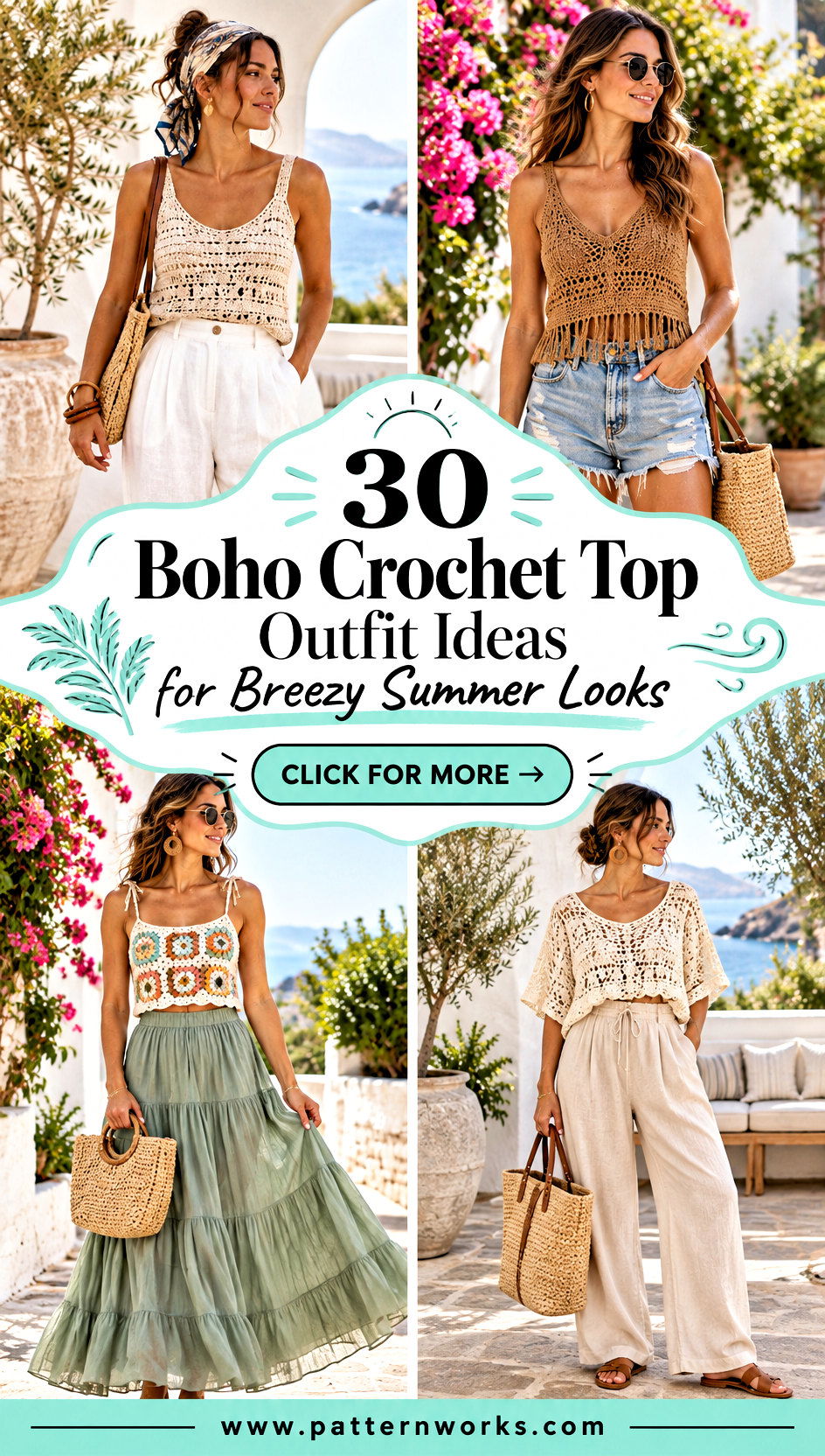 30 Boho Crochet Top Outfit Ideas for Breezy Summer Looks - 30 Boho Crochet Top Outfit Ideas for Breezy Summer Looks