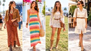 18 Boho Hippie Crochet Dress Outfit Ideas for Sunny Days