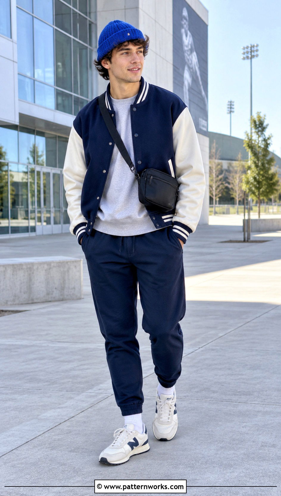 Brawny Beanie Outfit With Varsity Jacket And Joggers - 18 brawny beanie men's crochet hat outfit ideas