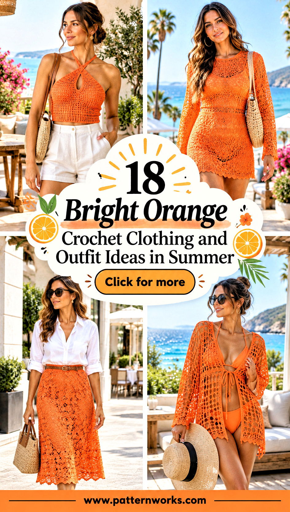 18 Bright Orange Crochet Clothing and Outfit Ideas in Summer - 18 Bright Orange Crochet Clothing and Outfit Ideas in Summer
