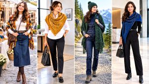 18 Bulky Yarn Crochet Shawl Outfit Ideas for Cool Nights