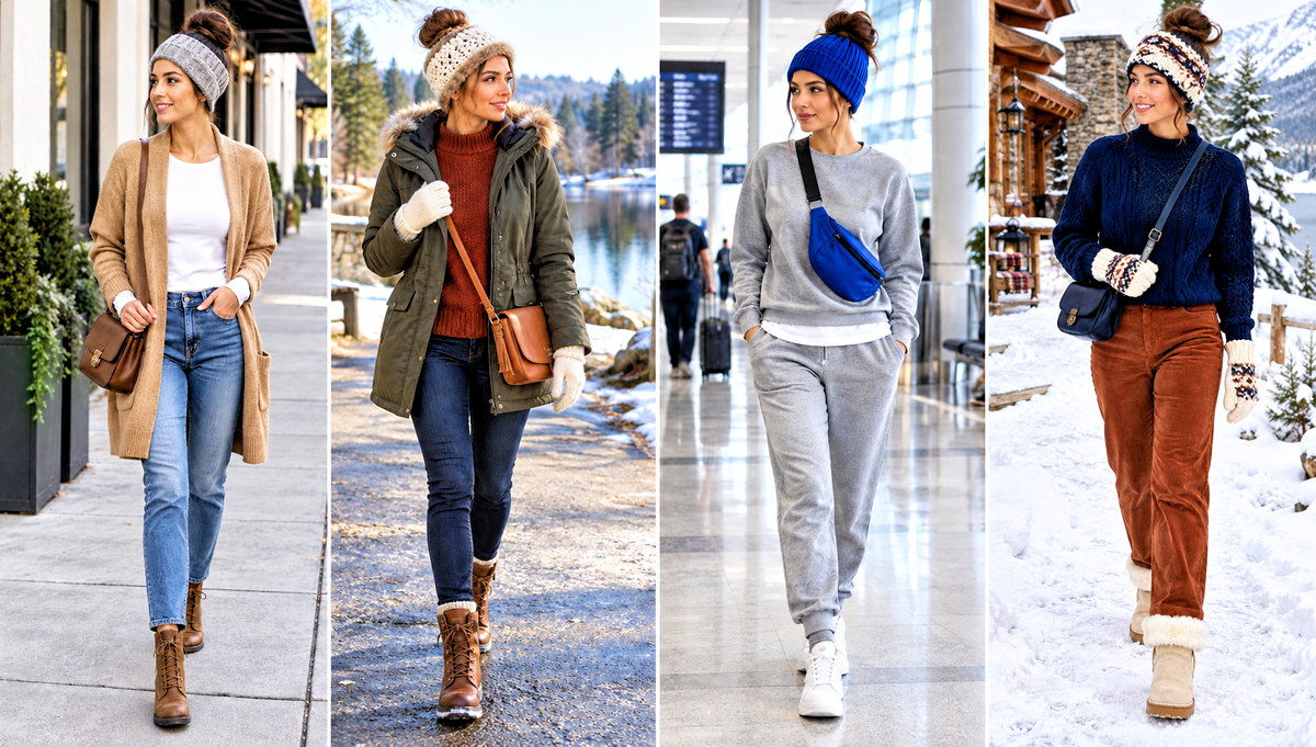 24 Bun Crochet Beanie Outfit Ideas for Messy Updos