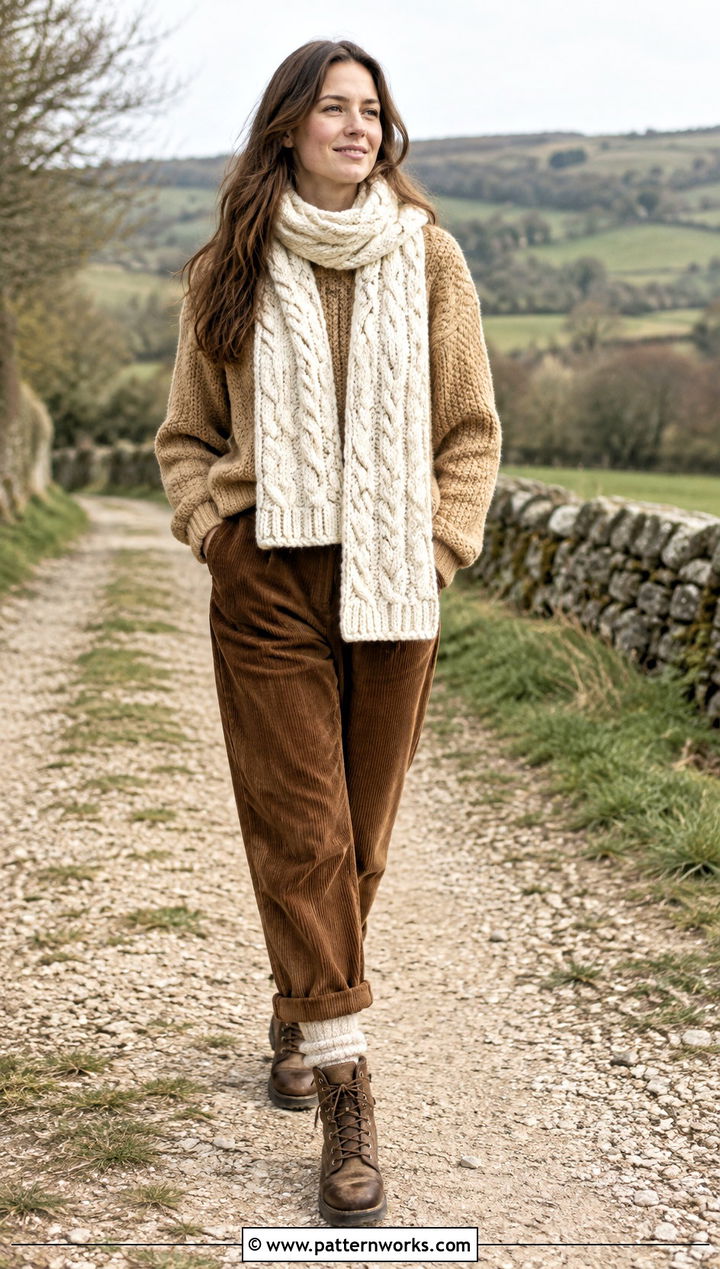 Cable Texture Crochet Scarf - 24 crochet scarf design ideas