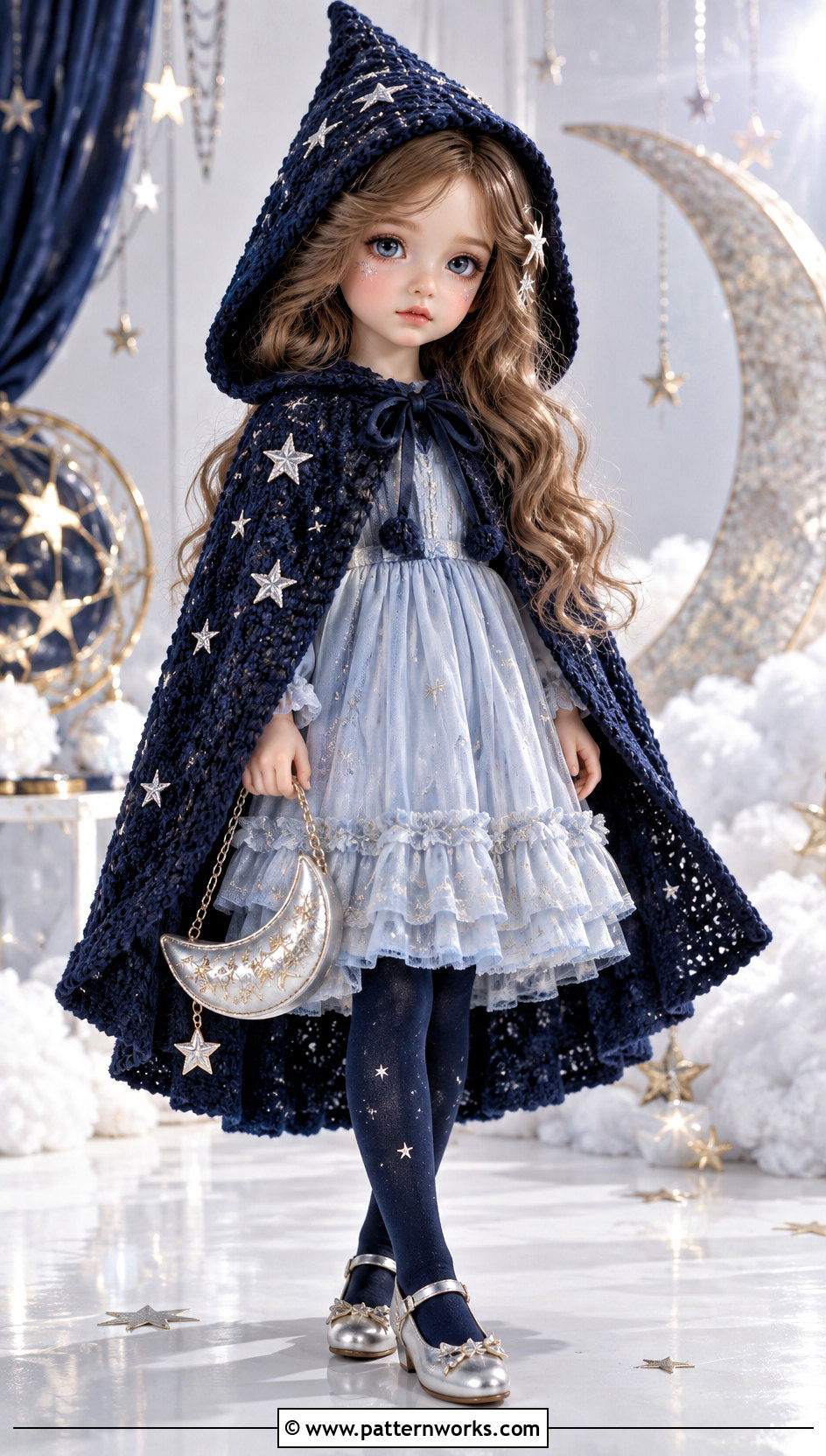 Celestial Crochet Doll Cape Outfit - 24 Crochet Doll Cape outfit ideas