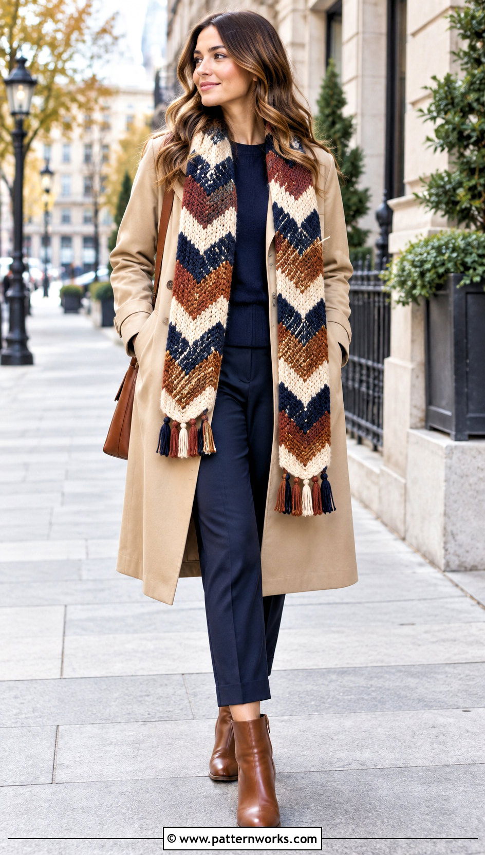 Chevron Crochet Scarf - 24 crochet scarf design ideas