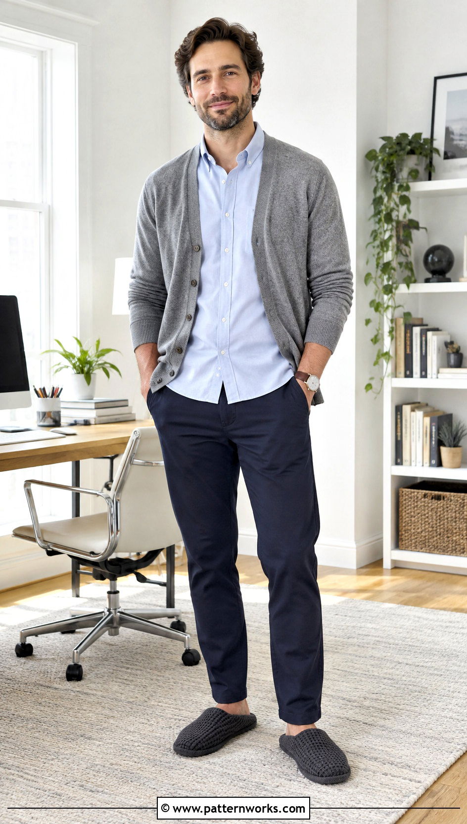 Closed Back Crochet Mens Slippers With Home Office Clothes - 30 mens crochet slippers outfit ideas