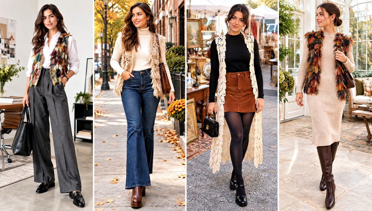 18 Cloud Rider Crochet Vest Outfit Ideas for Casual Days