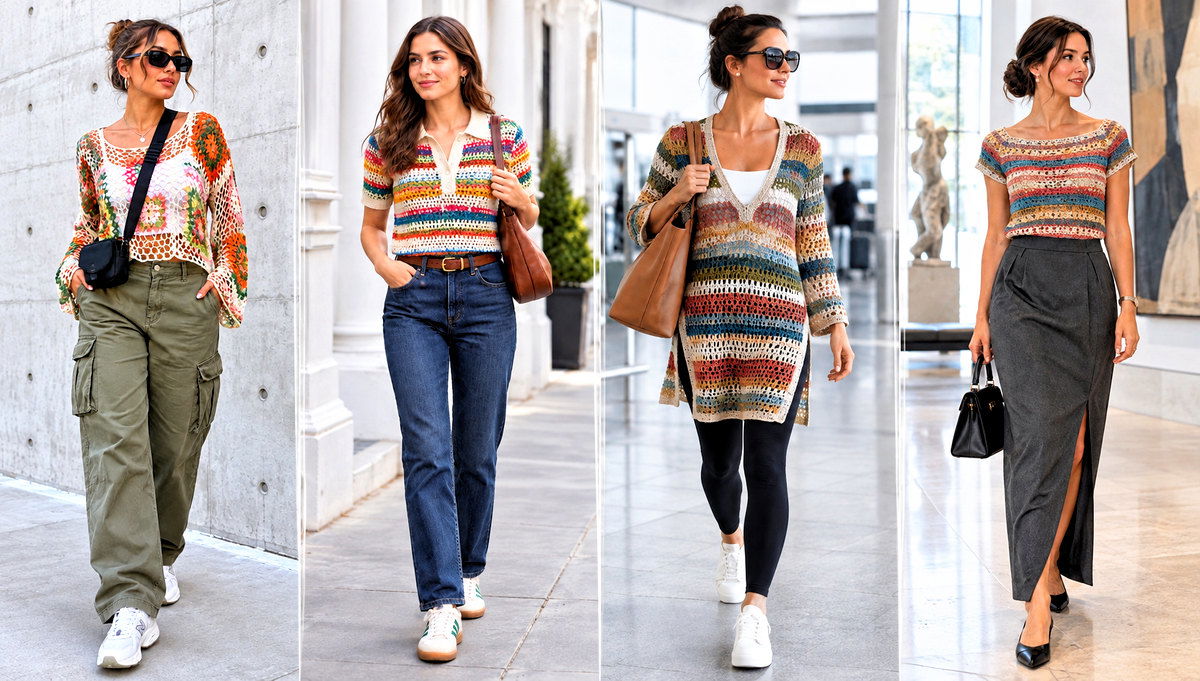30 Colorful Crochet Top Outfit Ideas for Festival Days