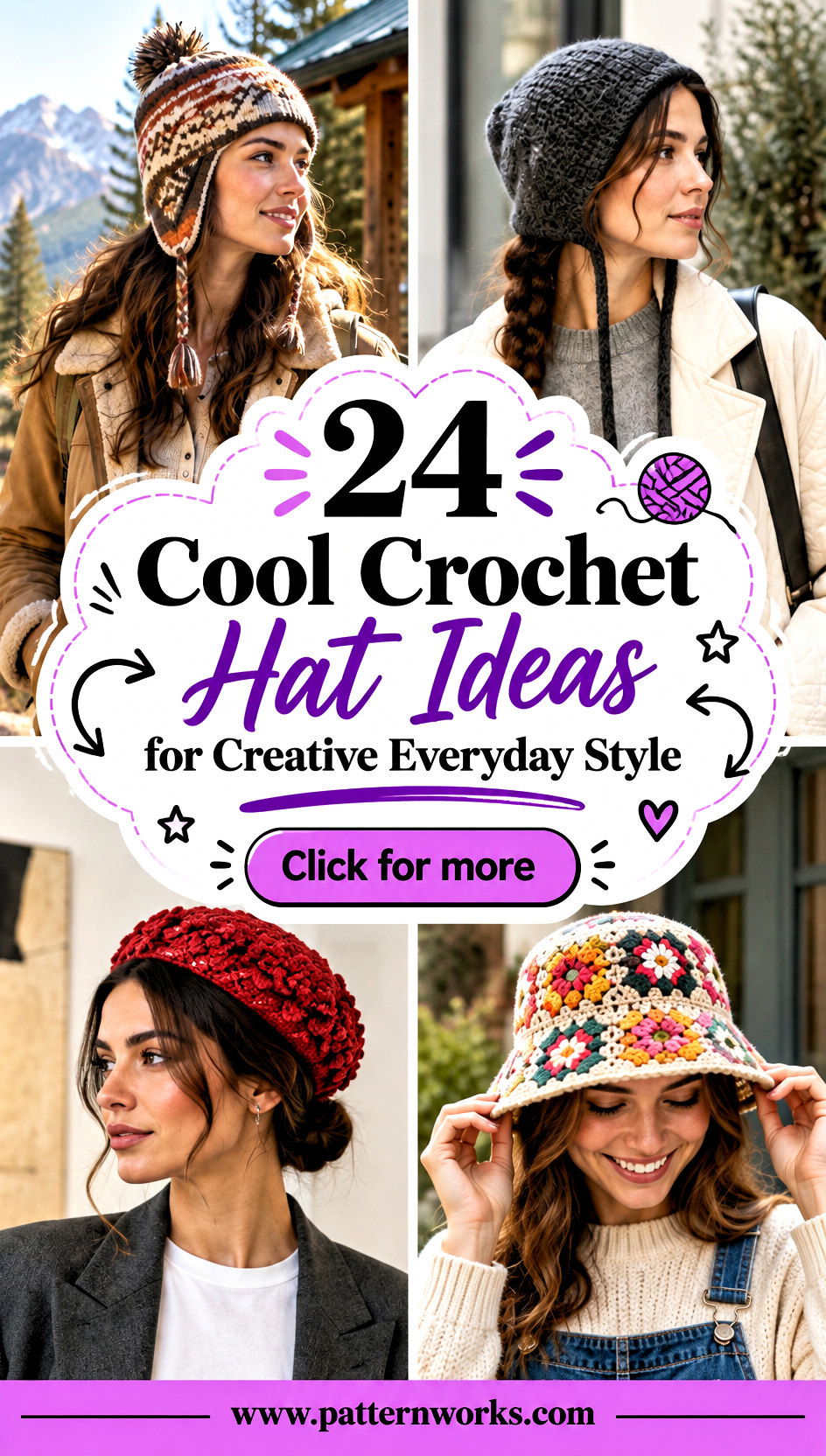 24 Cool Crochet Hat Ideas for Creative Everyday Style - 24 Cool Crochet Hat Ideas for Creative Everyday Style