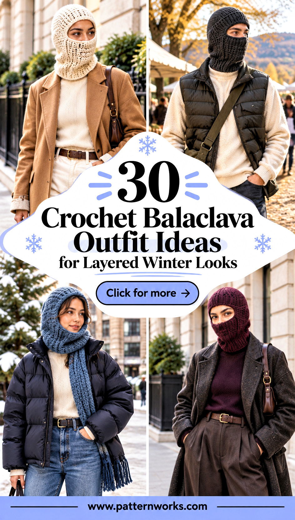 30 Crochet Balaclava Outfit Ideas for Layered Winter Looks - 30 Crochet Balaclava Outfit Ideas for Layered Winter Looks