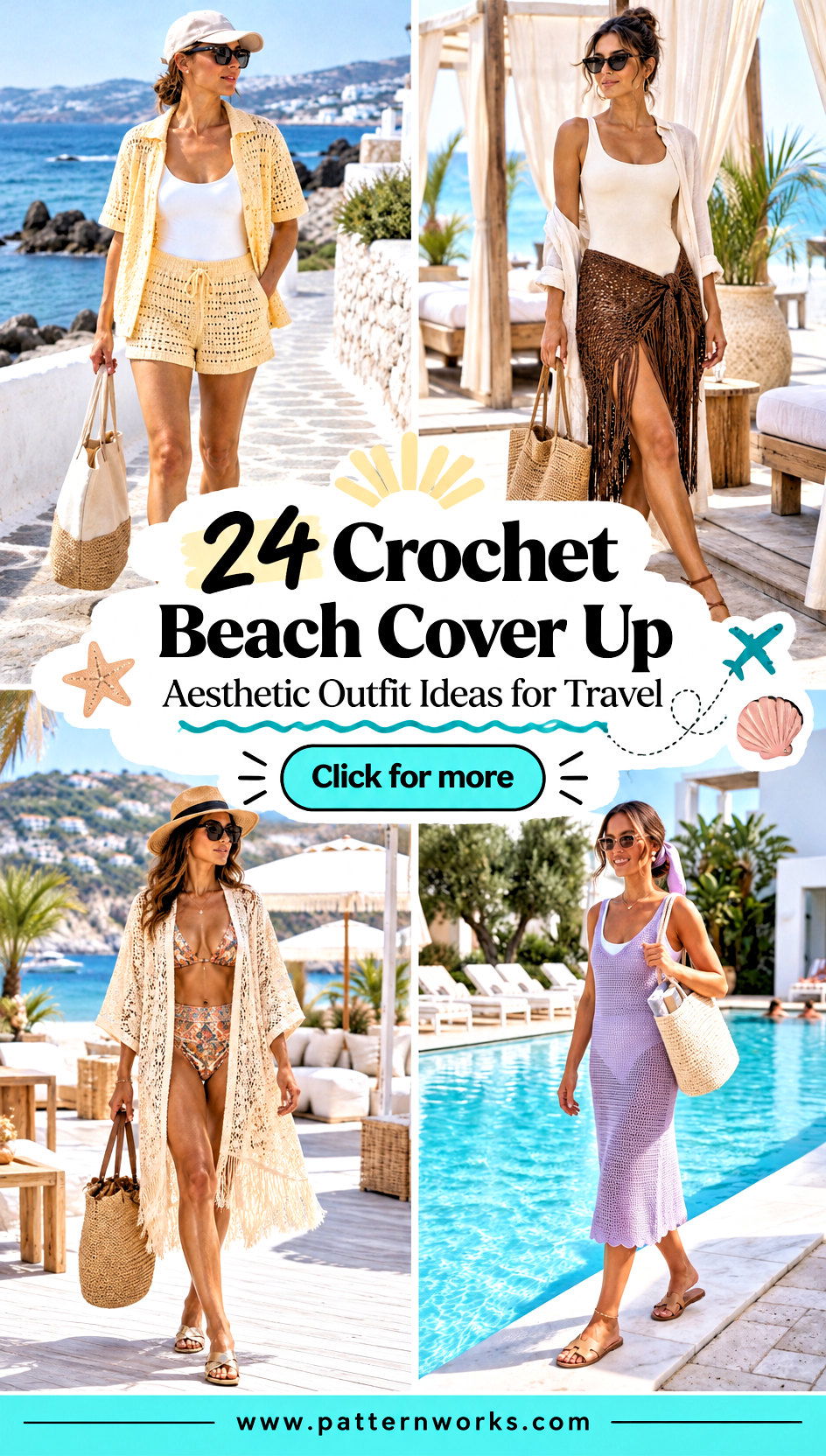 24 Crochet Beach Cover Up Aesthetic Outfit Ideas for Travel - 24 Crochet Beach Cover Up Aesthetic Outfit Ideas for Travel