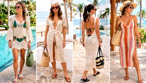 18 Crochet Beach Dress Cover Up Outfit Ideas for Pool Days