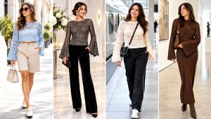 24 Crochet Bell Sleeve Sweater Outfit Ideas with Denim