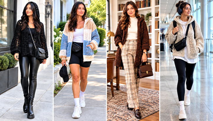 30 Crochet Blanket Hoodie Outfit Ideas for Comfy Errands