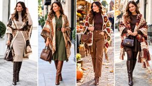 30 Crochet Blanket Shawl Outfit Ideas for Cozy Layering