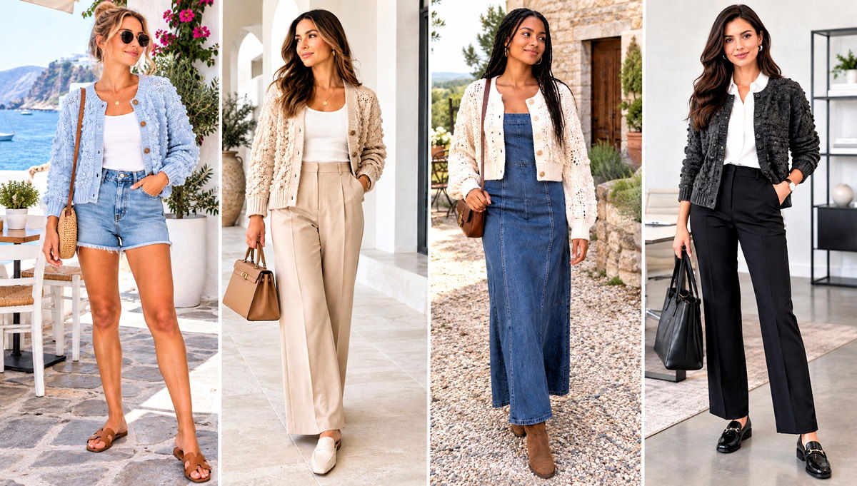 24 Crochet Bobble Cardigan Outfit Ideas for Weekend Wear