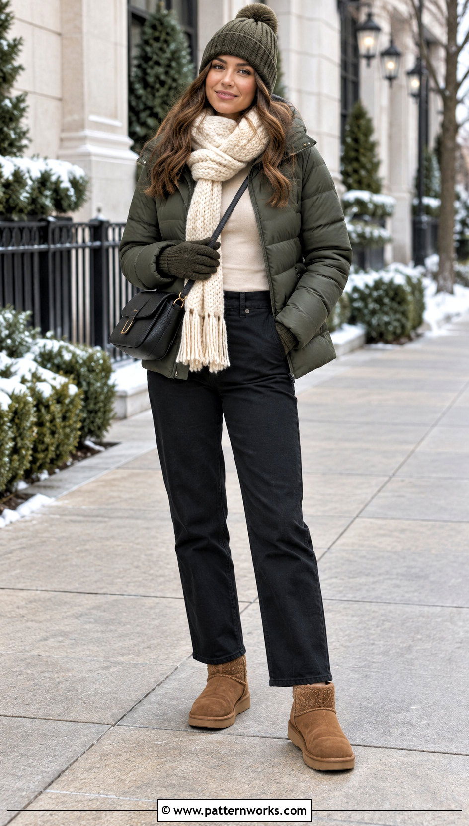Crochet Boots Outfit With Puffer Jacket - 18 ugg style crochet boots outfit ideas
