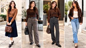 30 Crochet Brown Sweater Outfit Ideas for Cozy Fall Layers