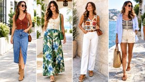 18 Crochet Button Up Tank Top Outfit Ideas for Sunny Days