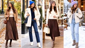 24 Crochet Cable Beanie Outfit Ideas for Snowy Day Style