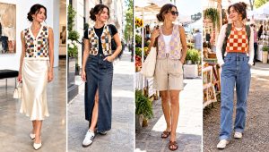 18 Crochet Checkered Vest Outfit Ideas for Casual Days