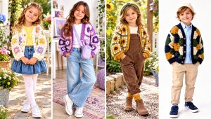 18 Crochet Child's Hexagon Cardigan Outfit Ideas in Color