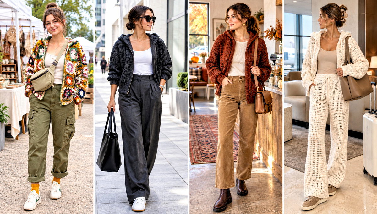 24 Crochet Chunky Hoodie Outfit Ideas for Casual Layers