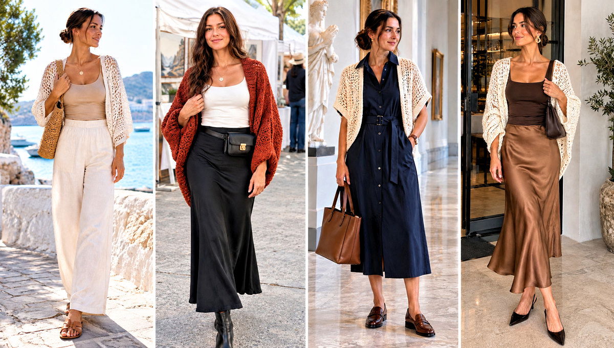 24 Crochet Cocoon Shrug Outfit Ideas for Relaxed Layers