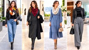 30 Crochet Cowl Scarf Outfit Ideas for Crisp Mornings