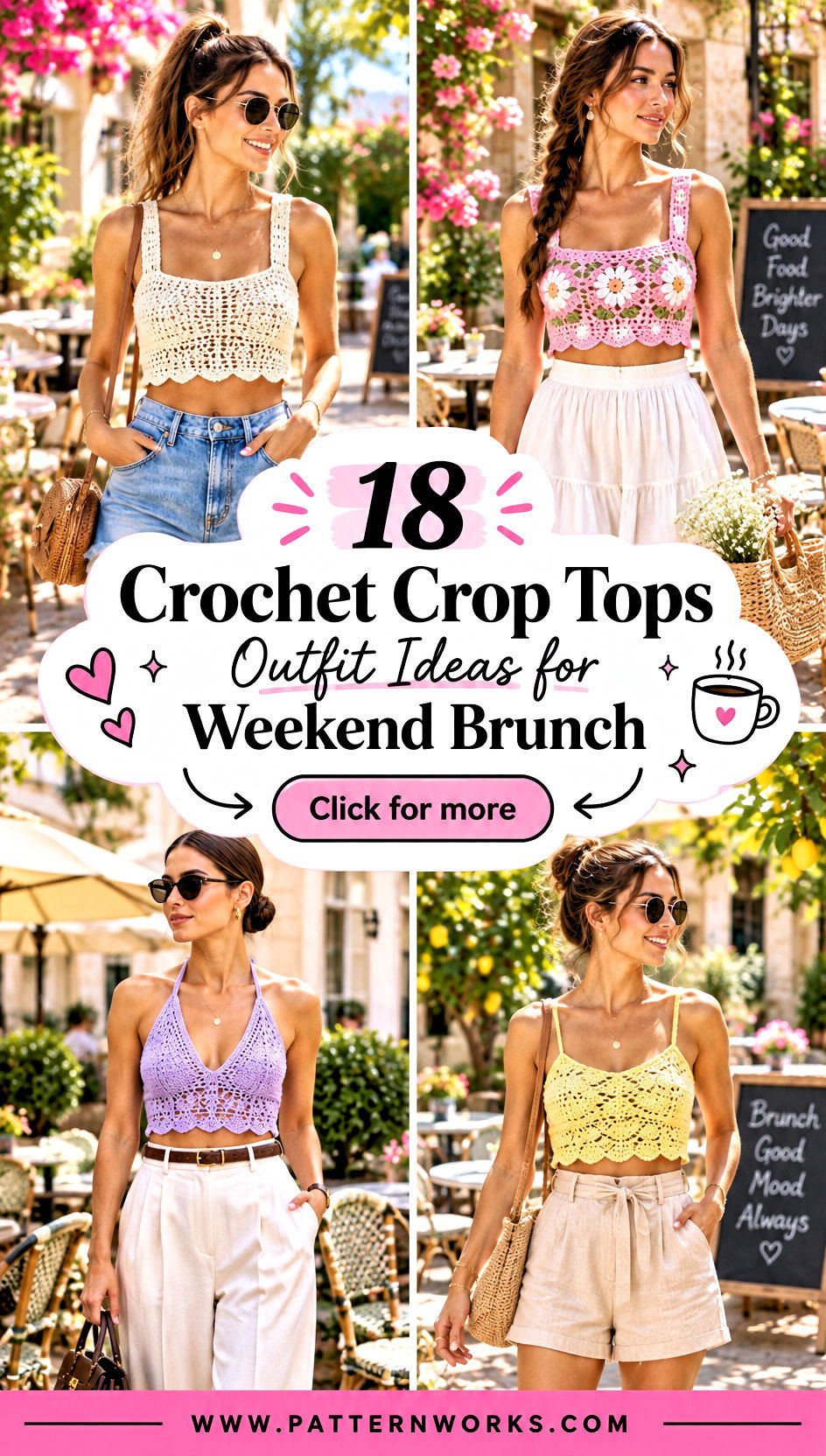 18 Crochet Crop Tops Outfit Ideas for Weekend Brunch - 18 Crochet Crop Tops Outfit Ideas for Weekend Brunch