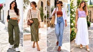 18 Crochet Cropped Top Outfit Ideas With High-Waist Jeans