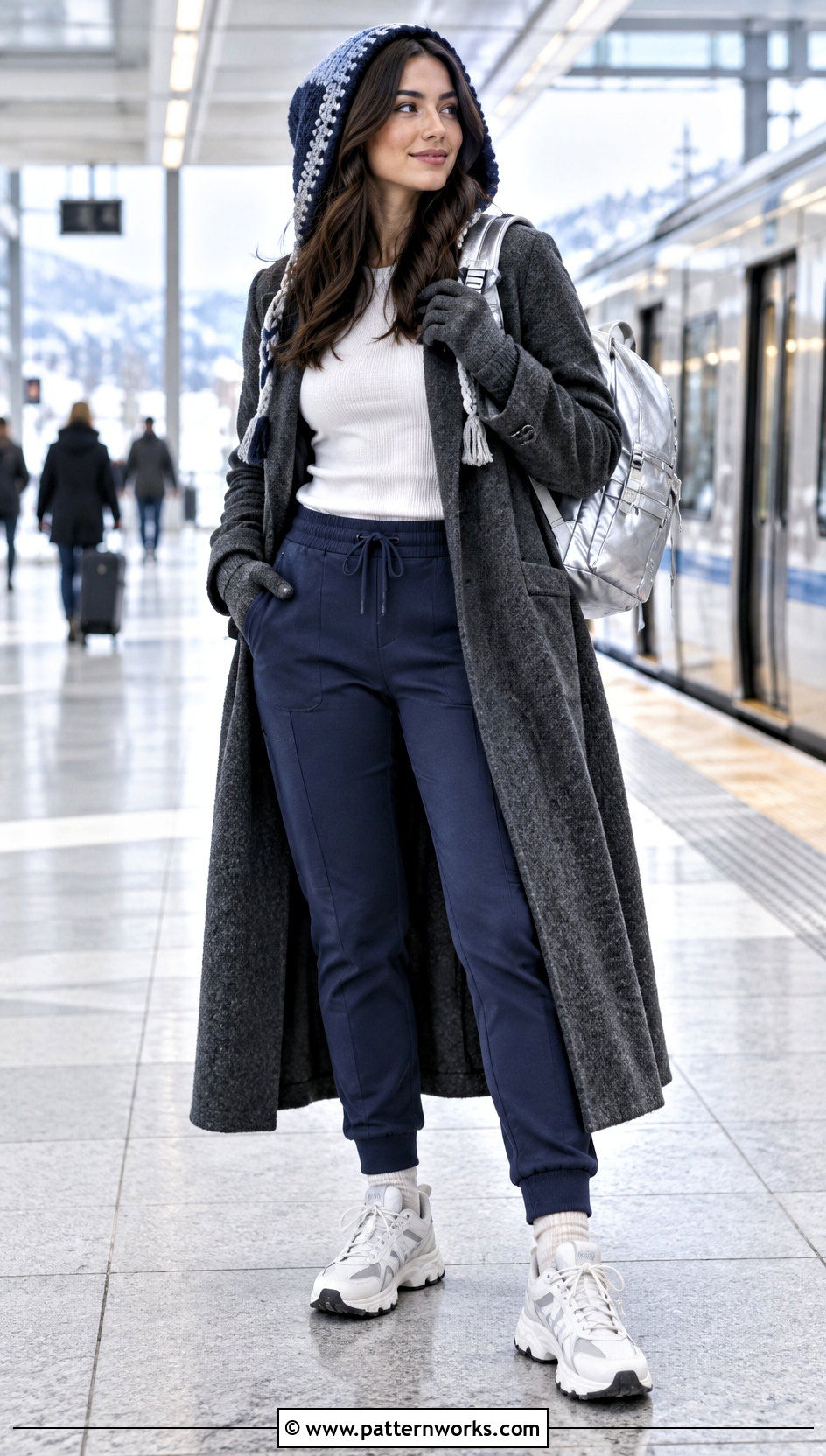 Crochet Dallas Cowboys Hooded Hat Outfit With Long Coat And Joggers - 24 Crochet Dallas Cowboys Hat outfit ideas