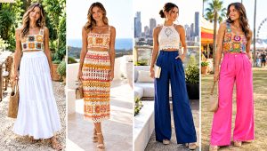 24 Crochet Delilah Top Outfit Ideas for Warm Evenings
