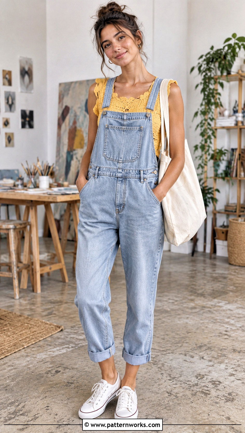 Crochet Delilah Top With Denim Overalls - 24 crochet delilah top outfit ideas