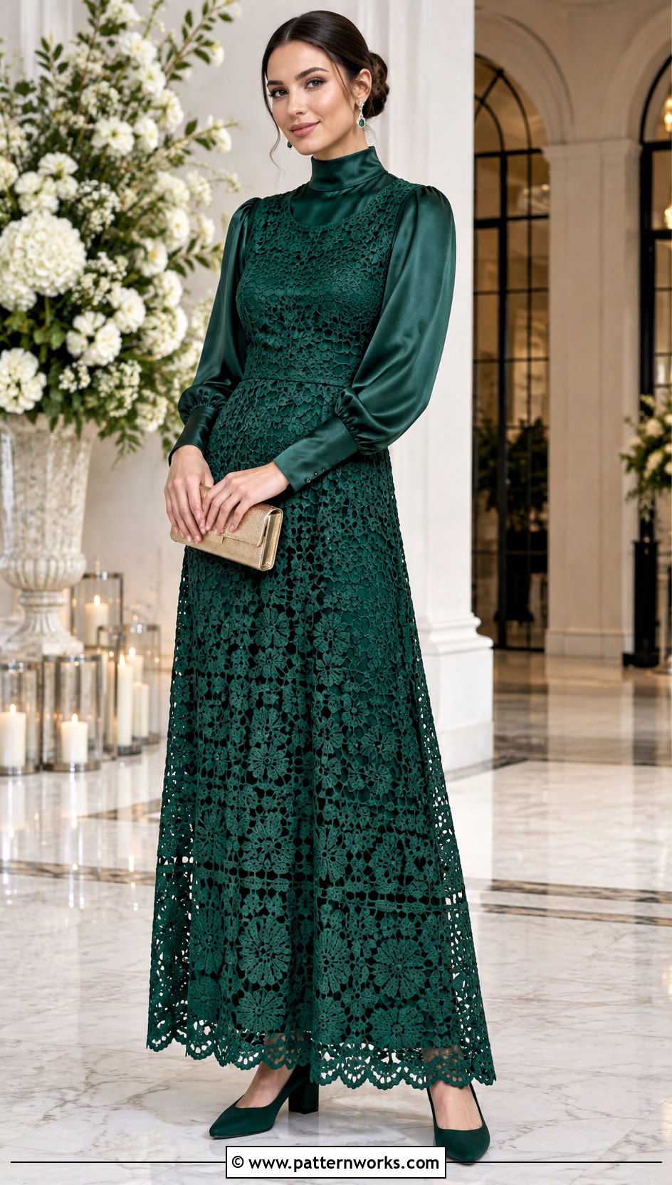Crochet Dress Outfit With Satin Underlayer - 30 modest crochet dress outfit ideas