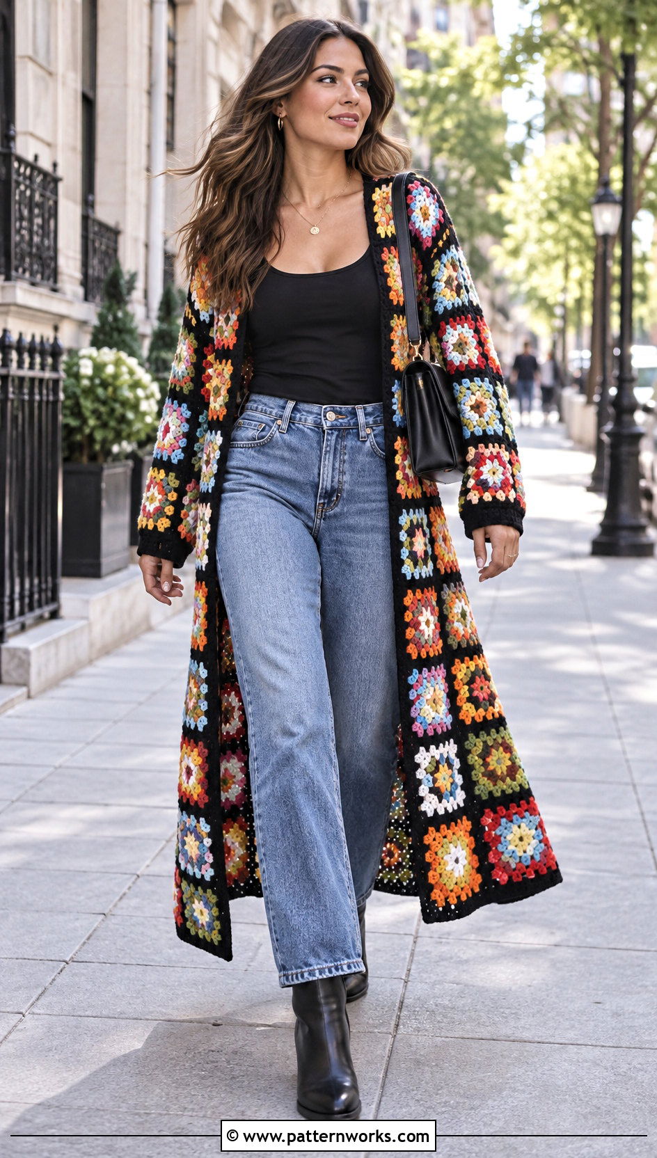 Crochet Duster Outfit With Tank And Jeans - 30 crochet outfits ideas