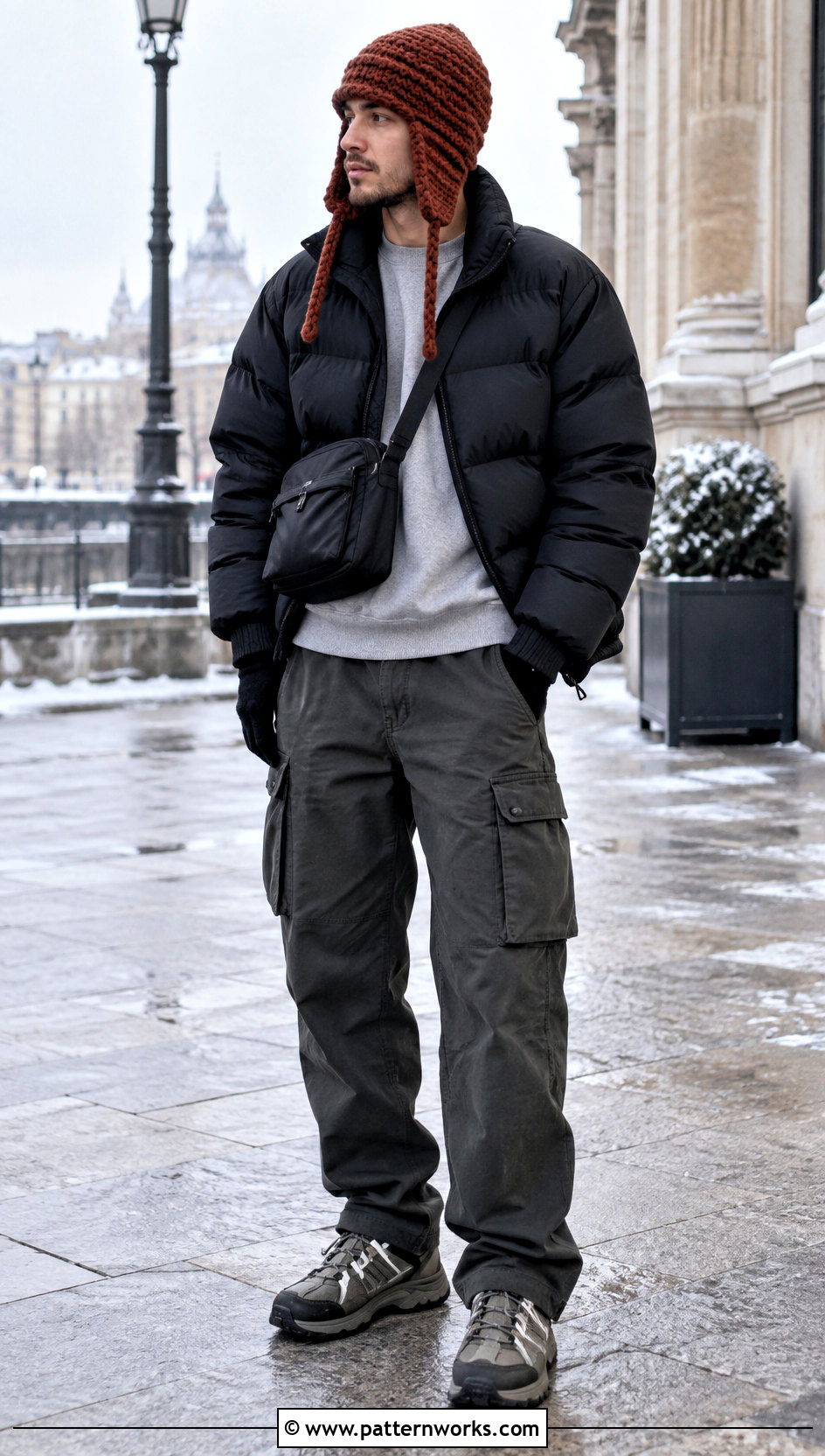 Crochet Earflap Hat With Puffer Jacket Outfit - 18 Mens Crochet Hat With Earflaps outfit ideas