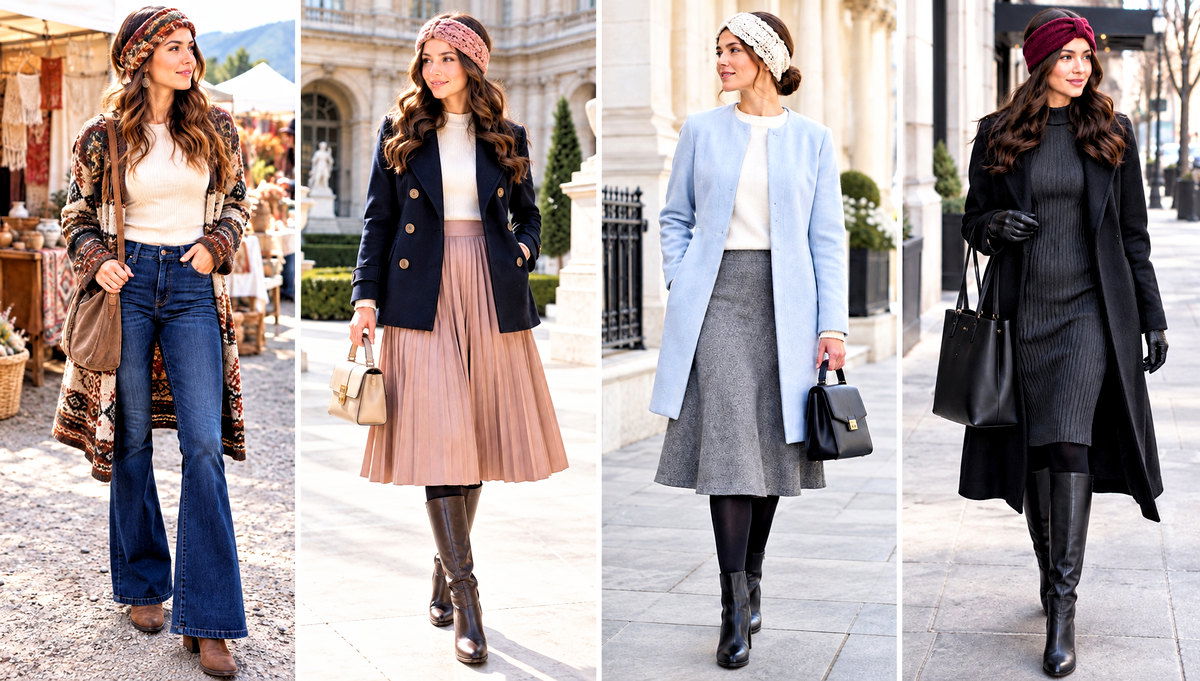 30 Crochet Earwarmer Outfit Ideas with Casual Layers