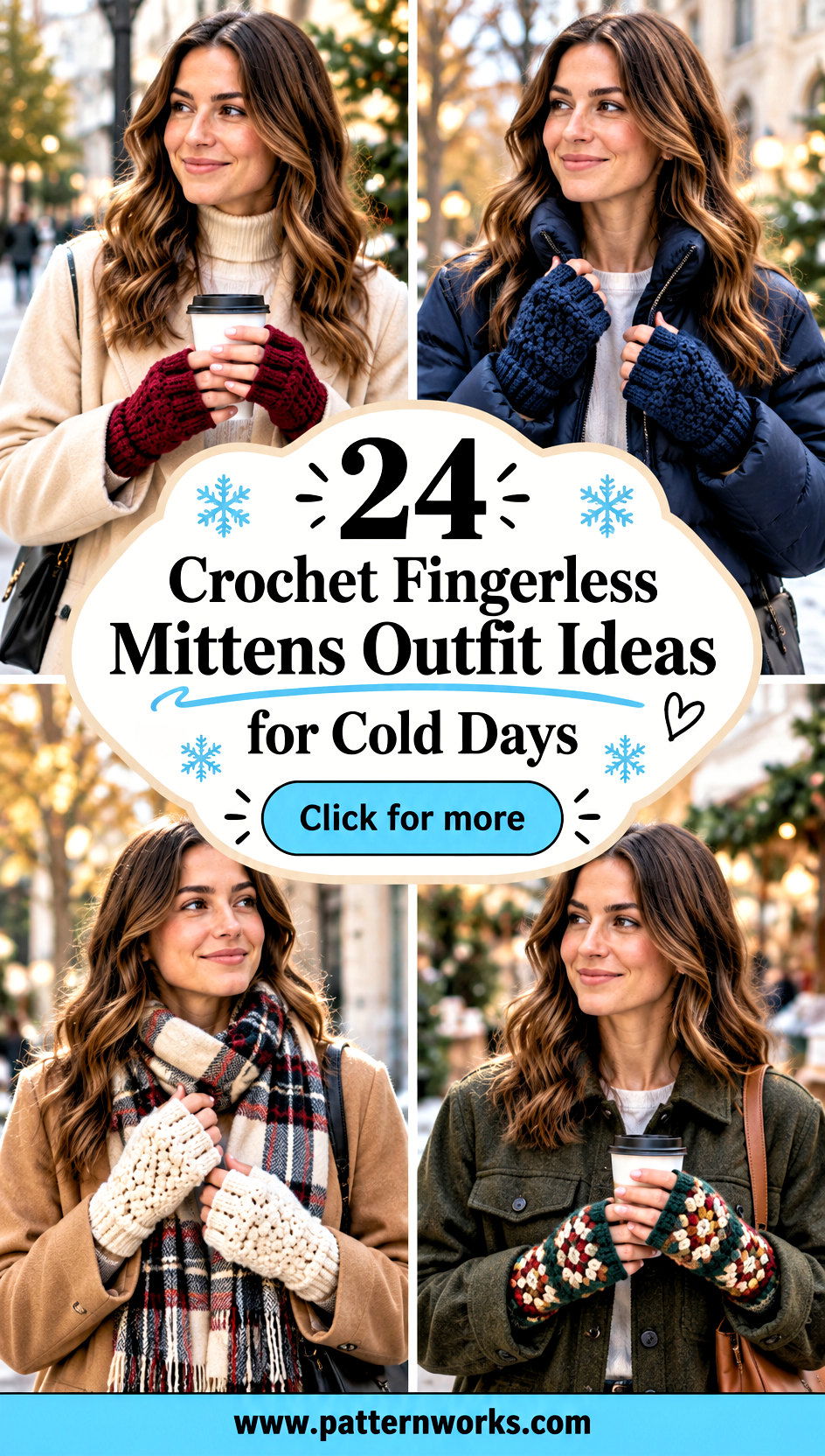 24 Crochet Fingerless Mittens Outfit Ideas for Cold Days - 24 Crochet Fingerless Mittens Outfit Ideas for Cold Days