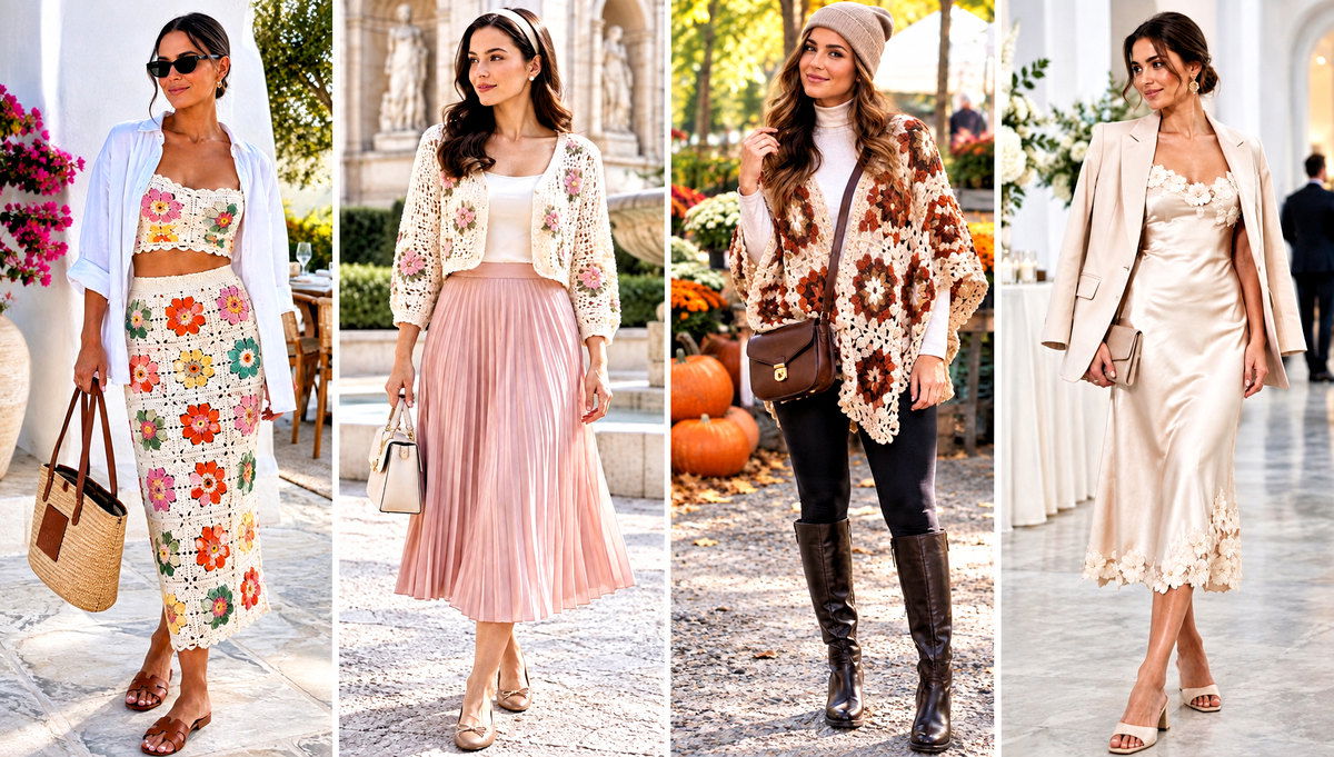 30 Crochet Flower Outfit Ideas for Playful Everyday Style